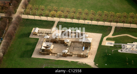 Aerial view, archaeological park, Colonia Ulpia Traiana, Roman museum, Xanten, Niederrhein region, North Rhine-Westphalia Stock Photo
