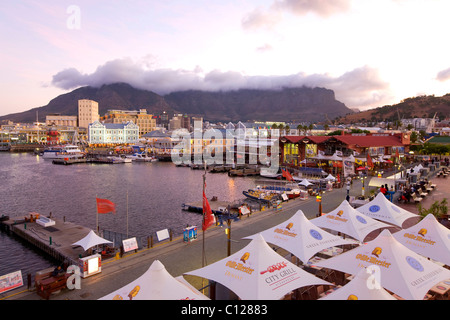 V & A Waterfront, harbor, amusement area, cafes and restaurants, Cape Town, Western Cape, South Africa, Africa Stock Photo