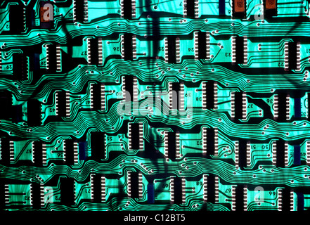 Close-up of a computer circuit board Stock Photo