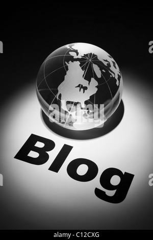 globe, concept of Blog Stock Photo