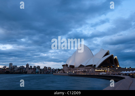 Sydney Opera House at dusk, long exposure. Stock Photo