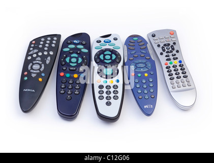 various remote controls Stock Photo