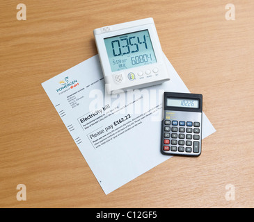 electricity energy monitor Stock Photo