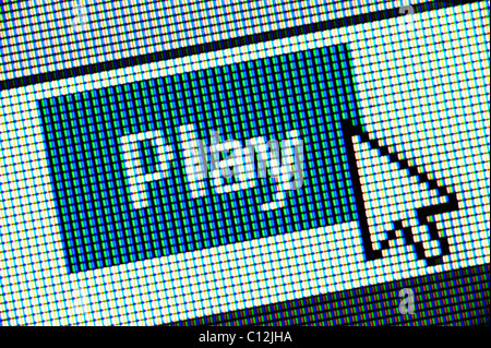 Close up of computer icon and cursor Stock Photo