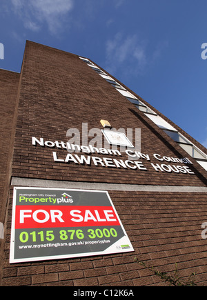 Nottingham City Council offices for sale. Stock Photo