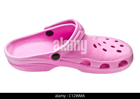 Pink summer shoe isolated on white background Stock Photo