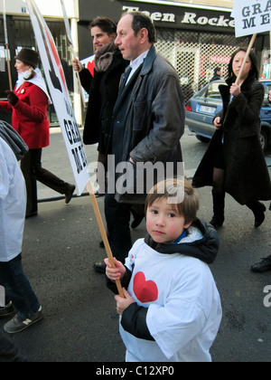 Paris, France, Families Rally in Support of Grandmothers on Grandmother's Day Stock Photo