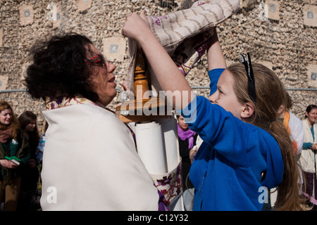Morning prayers were conducted today on the women's side of the Kotel by Women of the Wall. Jerusalem, Israel. 07/03/2011. Stock Photo