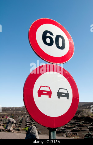 road signs Lanzarote Stock Photo