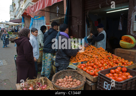 street market in Medina old quarters Casablanca central Morocco northern Africa Stock Photo