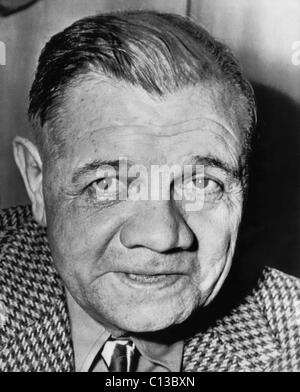 New York Yankees. Retired outfielder Babe Ruth, New York City, New York, 1947. Stock Photo