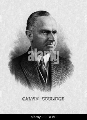 US Presidents. US President Calvin Coolidge. Stock Photo