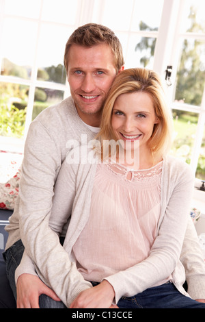 Young couple pose together Stock Photo