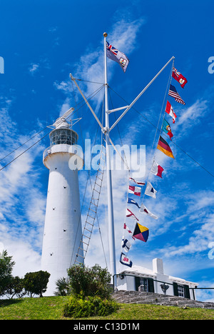Gibb's Hill Lighthouse, Bermuda. Built in 1846 using cast iron. Stock Photo