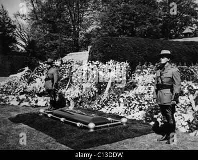 FDR. Former US President Franklin Delano Roosevelt's burial, Hyde Park, New York, April, 1945 Stock Photo