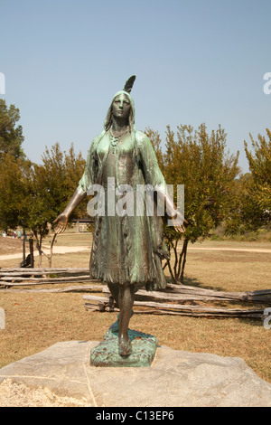statue of Pocahontas in Jamestown Virginia USA Stock Photo
