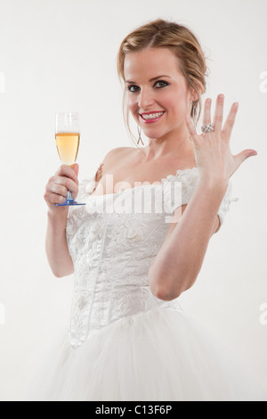 Portrait of a beautiful caucasian bride Stock Photo