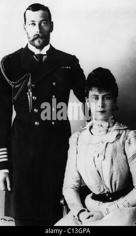 British Royal Family. Prince George, Duke of York (future British King George V), Mary, Duchess of York, (future British Stock Photo