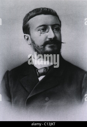 Alfred Binet (1857-1911), French psychologist, who developed test to measure reasoning ability and other higher mental processes. With Theodore Simon, he created the Binet-Simon Scale, of typical childhood development by age, and devised the first intelligence tests to measure children's mental development. Stock Photo