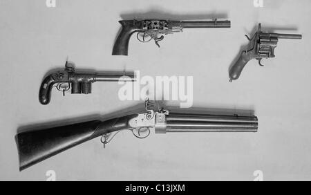 Historical Revolvers. Photo ca. 1910.