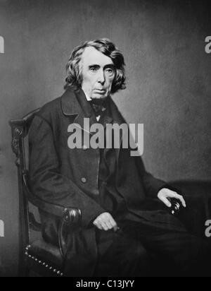 Roger B. Taney (1777-1864), fifth Chief Justice of the United States Supreme Court from 1836 through 1864 was appointed by Andrew Jackson. He wrote the majority opinion in Dred Scott v. Sandford (1857) case, which ruled African Americans were unfit to associate with the white race and could not be considered citizens of the United States. Stock Photo