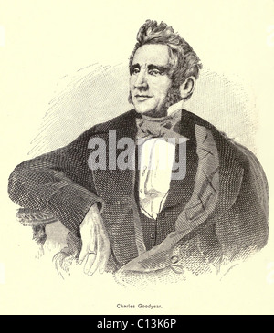 Charles Goodyear (1800-1860) discovered the rubber vulcanizing process in 1839. In 1844 he received a U.S. Patent for the process, which heated natural rubber with sulfur and spent the remainder of his life developing his invention's practical and humanitarian uses. Stock Photo