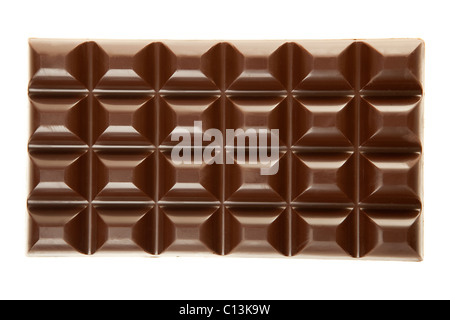 Dark Chocolate bar isolated over a white background Stock Photo