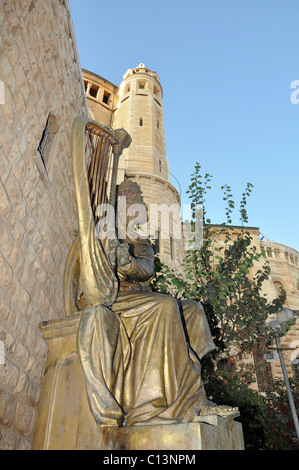 Israel, Jerusalem, Mount Zion, KIng David's sculpture by Alexander Dyomin Stock Photo