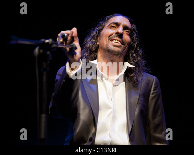 El Cigala Spanish flamenco singer performing live in Madrid (July 2010) Stock Photo