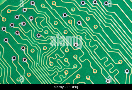 Circuit board of a computer hard disk drive. Stock Photo
