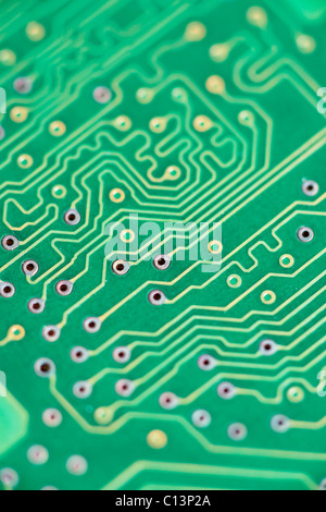 Circuit board of a computer hard disk drive. Stock Photo