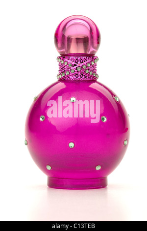 Vintage pink perfume bottle Stock Photo