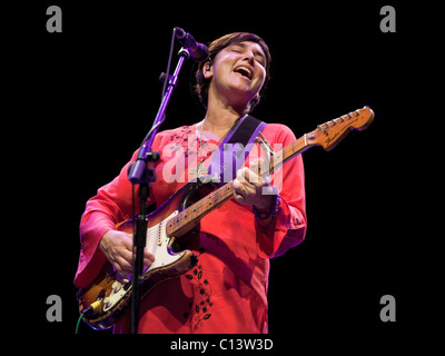 Sinéad O'Connor  performing live at the Madrid summer concerts. Madrid, Spain, July 2010. Stock Photo