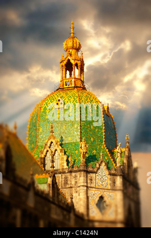 The Art Nouveau Museum of Applied Arts with Zolnay tiled roof. Budapest Hungary Stock Photo