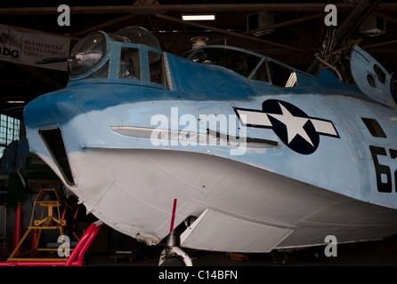 PBY CATALINA VINTAGE WW2 FLYING BOAT REPUBLIC FIELD LONG ISLAND NEW YORK  UNITED STATES OF AMERICA Stock Photo