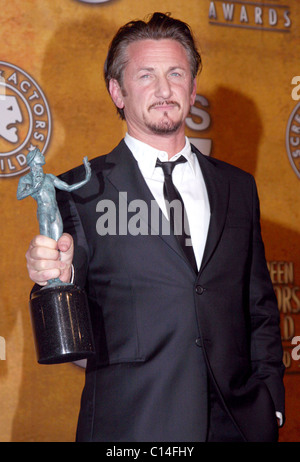 Sean Penn  15th Annual Screen Actors Guild Awards held at the Shrine Exposition Center - Pressroom Los Angeles, California - Stock Photo