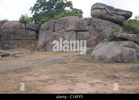 DEVIL'S DEN FROM THE EASTERN SIDE OF PLUM RUN VALLEY GETTYSBURG PENNSYLVANIA  UNITED STATES OF AMERICA Stock Photo