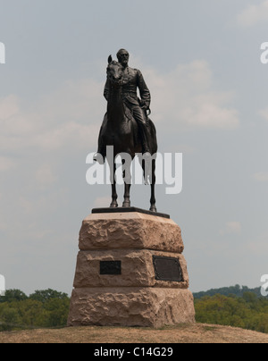 GENERAL GEORGE G. MEADE USA CEMETERY RIDGE GETTYSBURG BATTLEFIELD PENNSYLVANIA  UNITED STATES OF AMERICA Stock Photo