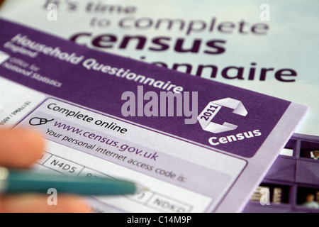 United Kingdom 2011 Census - Household Questionnaire form for England ...