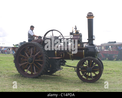 Traction engine in the arena at Haddenham Steam rally September 2010 Stock Photo