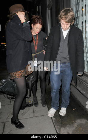 Alfie Allen and his girlfriend Jaime Winstone arrive at a run down flat ...