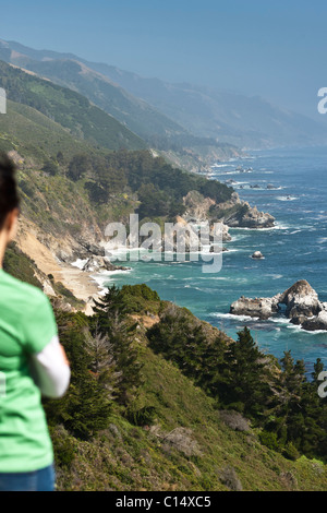 Scenic pacific coast at the Big Sur Highway No 1 in California, USA ...