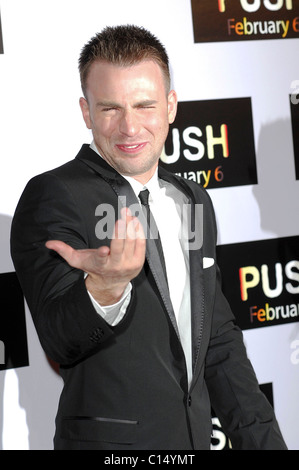 Chris Evans Los Angeles Premiere of 'Push' held at the Mann Village Theatre - Arrivals Westwood, California - 29.01.09 .com Stock Photo