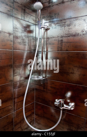 shower in a cubicle Stock Photo