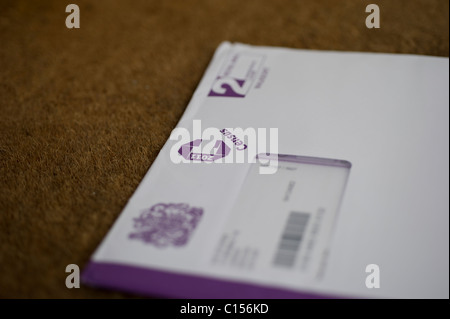 A letter containing the 2011 UK Census form sits on the doormat having just been delivered. Stock Photo