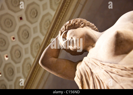 Marble statue of a wounded Amazon, Roman imperial period, 1st-2nd century AD, Metropolitan Museum of Art, NYC Stock Photo