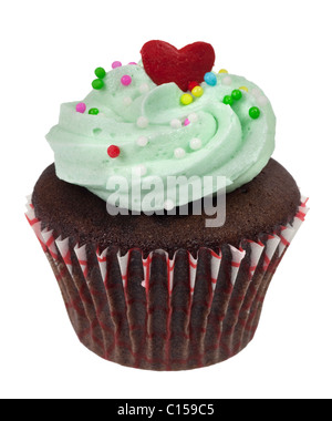 Mini cupcake isolated on white background Stock Photo