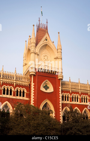 India, West Bengal, Kolkata, Calcutta, High Court Building, architectural detail Stock Photo