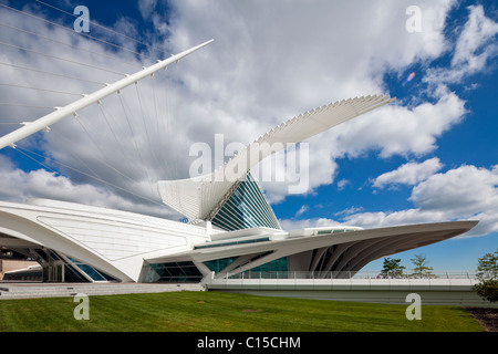 Quadracci Pavilion, designed by Santiago Calatrava, Milwaukee Art Museum, Wisconsin, USA Stock Photo