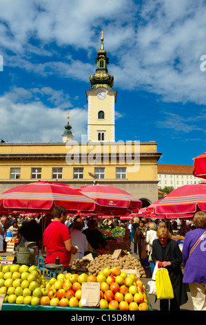 Dolac Fruit & Vegetable Market [ Tržnica Dolac ] , Zagreb, Croatia Stock Photo